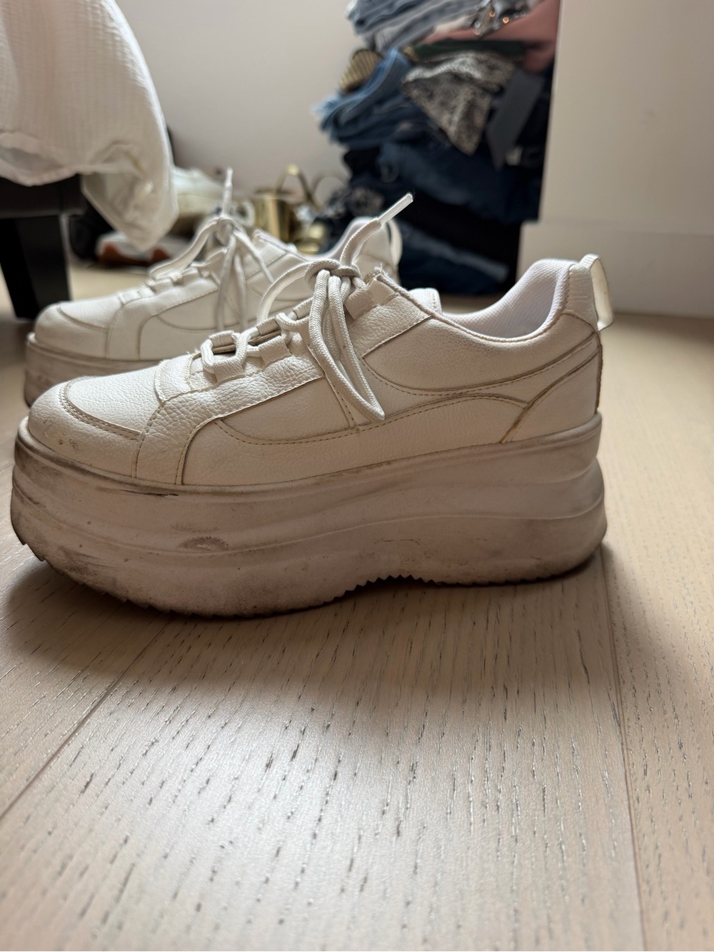 Topshop Platform White Sneakers